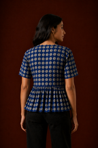 Peplum Front Tie-Up Top