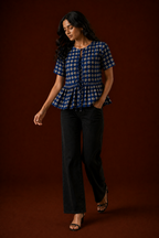 Peplum Front Tie-Up Top