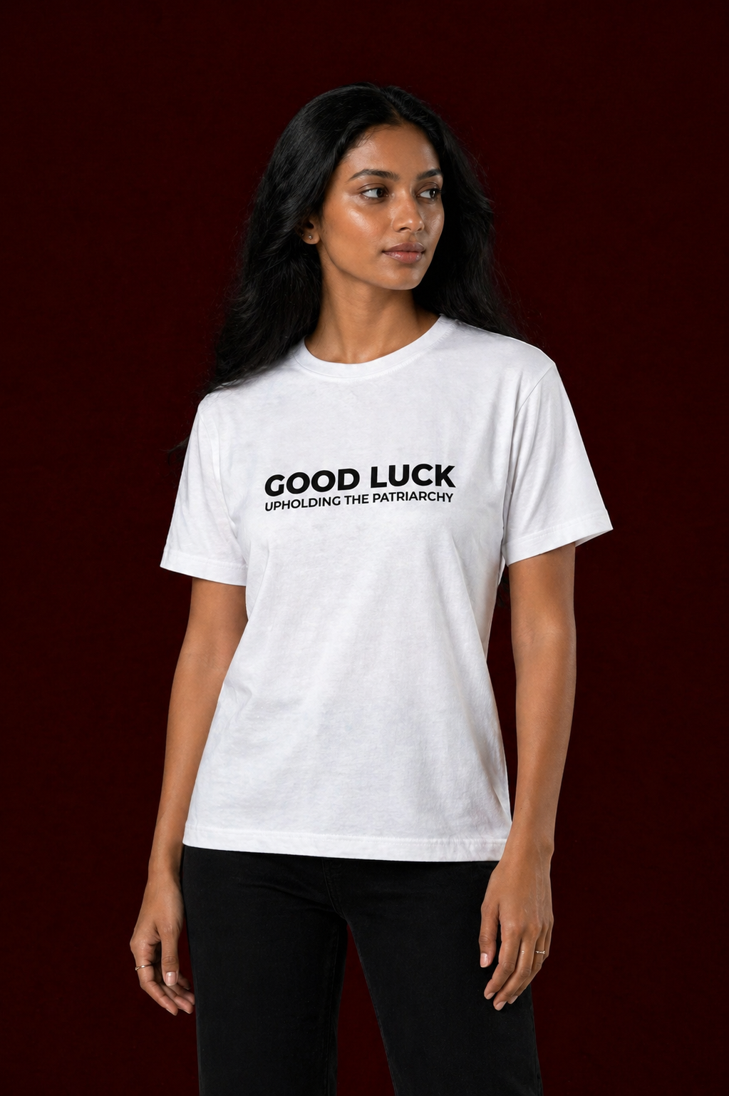 White Cotton Graphic T-shirt
