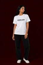 White Cotton Graphic T-shirt