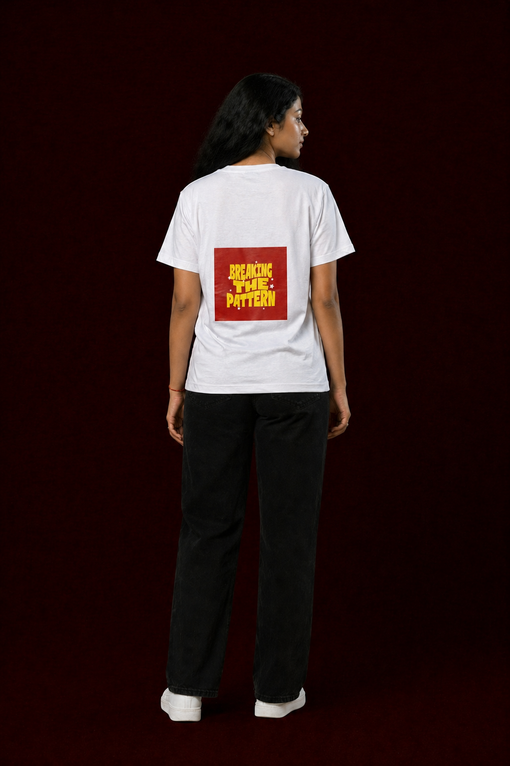 White Cotton Graphic T-shirt