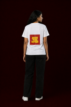 White Cotton Graphic T-shirt