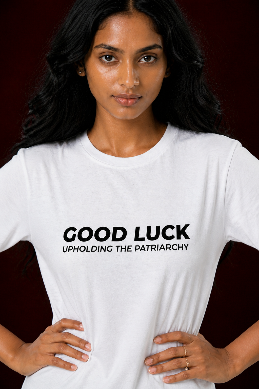 White Cotton Graphic T-shirt